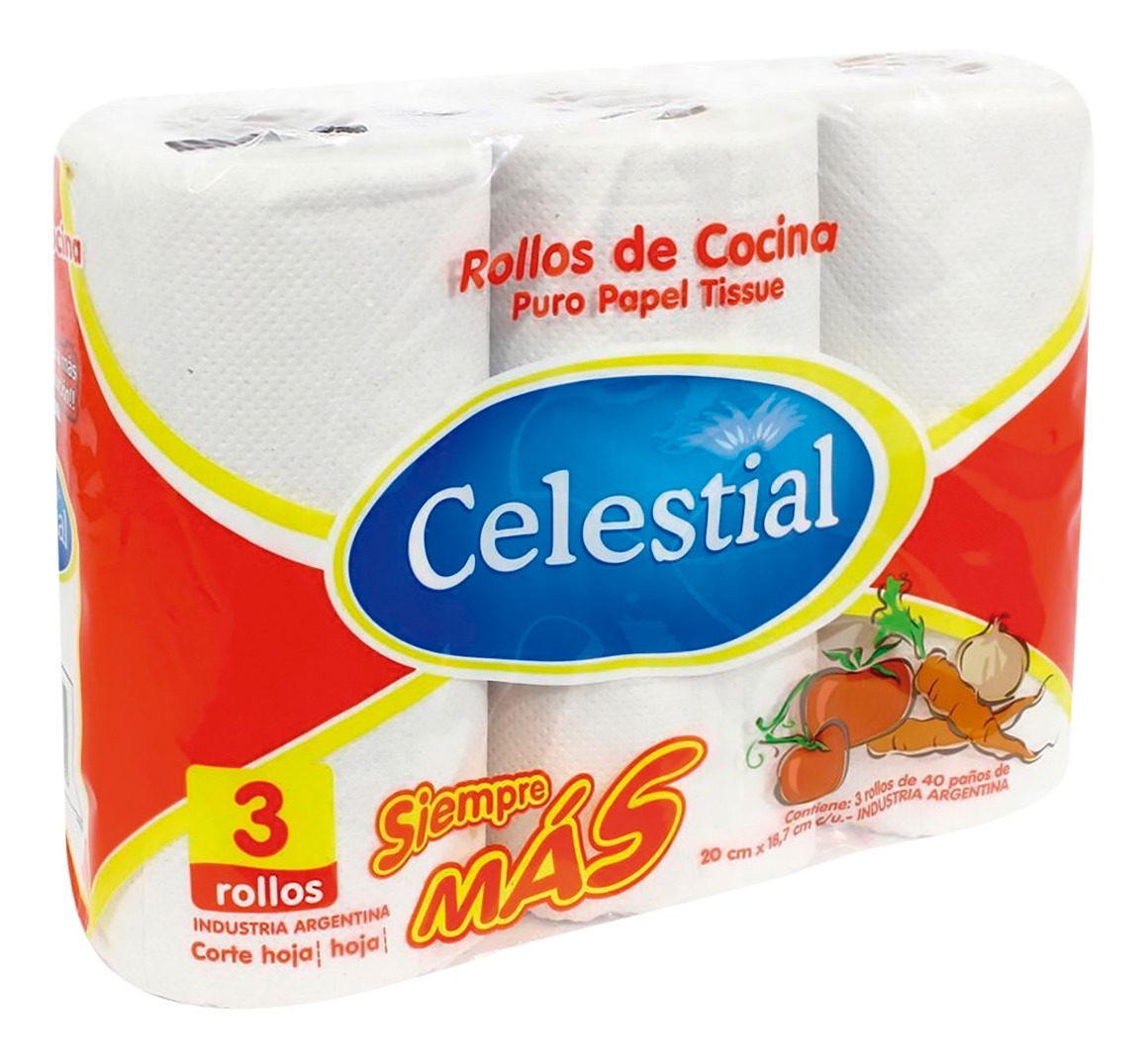 Rollo De Cocina Celestial X 3