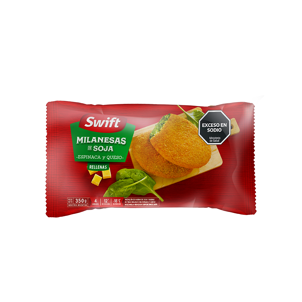 Milanesas de Soja Swift Espinaca y Queso